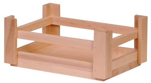 Große stabile Holz-Stiege | Vielseitig als Obstkiste & Kinder-Spielzeugkiste | Für Kaufmannsladen geeignet
