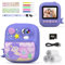 TIATUA Appareil Photo Instantané Enfant, 2,4 Écran 1080P HD Appareil Photo Numérique Enfant avec Carte 32GB et Papier Photo Imprimé,Cadeau pour Filles Garçons 3-12 Ans