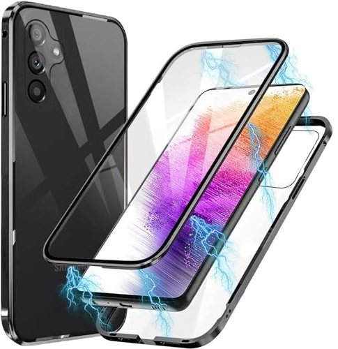 CoolGadget Handyhülle für Samsung Galaxy A14 4G 5G 360 Grad Schwarz