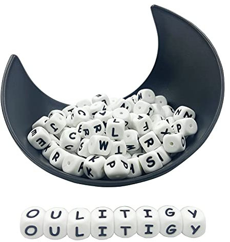Alphabet En Silicone 78pc Perles En Silicone En Vrac Pour La Fabrication D'un Bracelet Ou D'un Collier