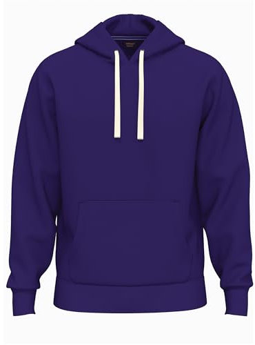 SoftSpun Hoodies For Men UK | Orignal Plain Mens Hoodies Pullover Felpa con cappuccio in cotone per tutto l'anno, Viola / Astral Aura, XL
