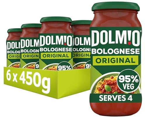 Dolmio Bolognese Original Pasta Sauce Jar, Bulk Multipack, 6 x 450g