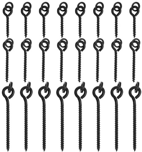 EMSea 60pcs Fishing Bait Screws Sets 12mm Bait Screw 15mm Bait Screw 26mm Bait Screw Compatible with Boilie Bait Screws Fishing Carp With Round