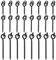EMSea 60pcs Fishing Bait Screws Sets 12mm Bait Screw 15mm Bait Screw 26mm Bait Screw Compatible with Boilie Bait Screws Fishing Carp With Round