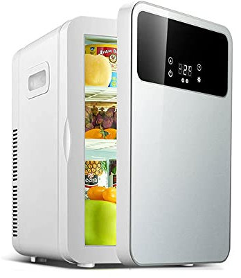 BAOSHIDAER 12V Mini Portable Personal Fridge for Camping, Road Trip, Picnic - Car Refrigerator Freezer Cooler and Warmer, Compressor Coolbox