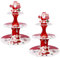 PYGHAP 2 Pack Cake Stand, 3 Tier Cardboard Cupcake Stand, Round Tower Dessert Holder for Christmas Birthday Party Supplies (Santa Claus)