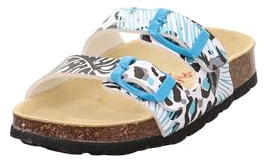 Superfit Mädchen Fussbettpantoffel 1800111 Hausschuh, Weiß Mehrfarbig 1120, 33 EU
