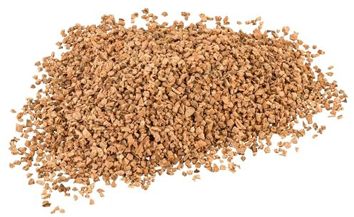 Korkeiche Granulat FEIN [ca. 3 mm] – Kork für Dekoration von Weihnachtskrippen, Modellbaulandschaften und Miniaturwelten – Feines Korkgranulat für Krippenzubehör und Modellbau