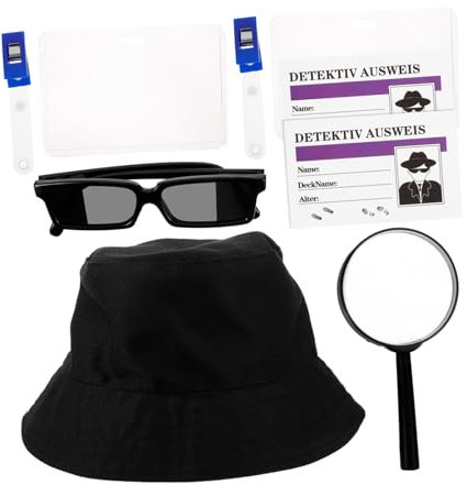 NAMOARLY 9-teiliges Detektiv-Werkzeug-Set Detektiv-zubehör-Set für Jungen und Mädchen Lustige Party-es
