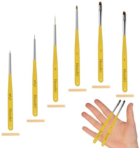 Himmlfel feine Detail Pinsel Set,6 Professionell Miniatur Modellbau Pinselset für Citadel, Warhammer 40k,Miniaturen Modell,Tamiya,komplexes Terrain,Gemalte Details,Acryl,Aquarell,Öl,Malen Nach Zahlen