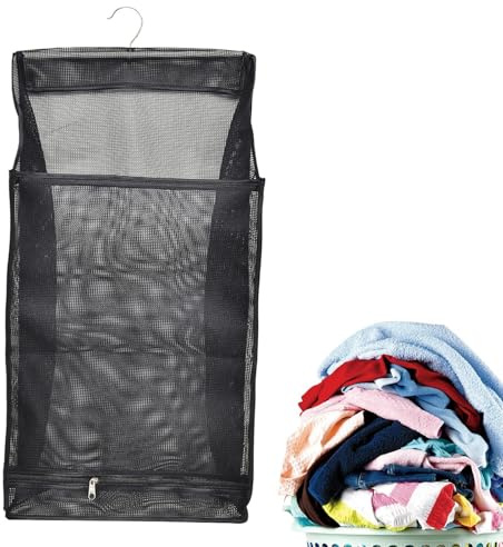 Wäschekorb zum Aufhängen – Wäschekörbe | Faltbarer Hängekorb für Kleidung | schmaler hängender Schrank-Organizer | zarte Wäschesäcke | Feinmaschiger Waschkorb für Wohnung,