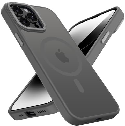 KPPIT for iPhone 14 Pro case Compatible with MagSafe, Shockproof Drop Protection, Frosted Translucent Back Magnetic Phone Case for iphone 14 Pro,Titanium Gray
