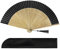 Hand Held Fan for Women Foldable Black Hollowed Fan Chinese Japanese Vintage Bamboo Silk Folding Fans for Music Festival Wedding Church Flamenco Dancer 1920s Music Festival Wedding Costume Decoration