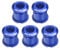 sourcing map 5pcs Double Chain Ring Bolts M8 Aluminum Alloy Bicycle Crankset Nuts Chainwheel Screw for Road Bike Mountain Bike, Blue
