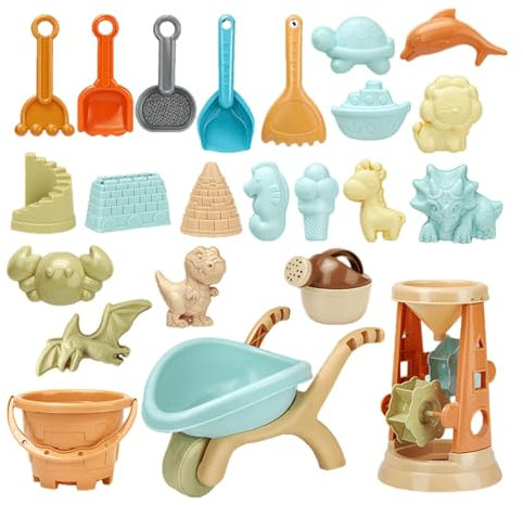 THINCAN Todders Beach - Set di gadget da spiaggia giocattolo per bambini, per il giardino, la neve, il cortile