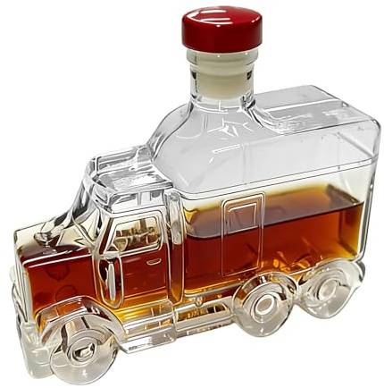 Decanter For Alcohol | Half Large Whiskey Pour | 375ml Champagne Carafe With Cork For Bar Brunch Reception Parties Birthdays