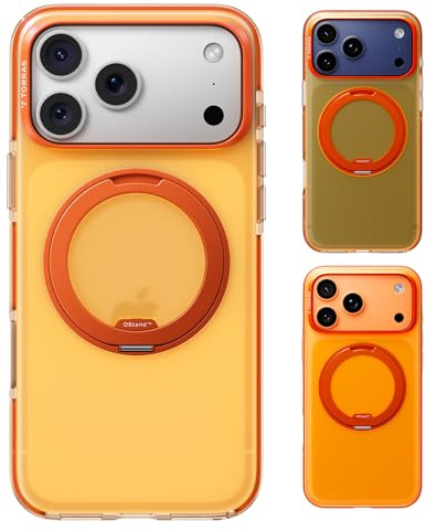 TORRAS Ostand O3 Hue for iPhone 17 Pro Max case– 360° Rotating Ring Stand, MagSafe Compatible, Camera Button Guard, 12ft Drop Protection case for iPhone 17 pro max Women Gifs Stylish & Premium–Yellow