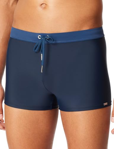 Schiesser Herren Badehose mit Bein Badeshorts enganliegend Single Jersey - Aqua