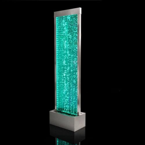 Primrose 184cm Bubble Water Wall with Colour Changing RGB LEDs for Indoor Use with Included Remote Control