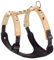 Ferplast Hundegeschirr große Hunde Giotto Luxor XL, aus echtem Leder mit silbernen Nieten, Halsumfang: 45-60 cm, Brustumfang: 70-85 cm, Beige