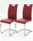 Robas Lund, Stuhl, Esszimmerstuhl, Schwingstuhl Köln, 2er Set, Bordeaux, 57 x 43 x 100 cm