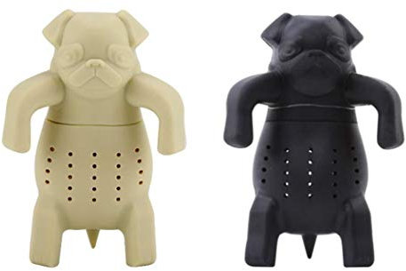 ArtiWare Tee-Ei in Mops-Form, für lose Blätter, Kräuter- und Obsttee, Silikon, Lebensmittelqualität, 2 Stück