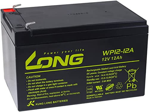 Batteria di ricambio KungLong per Impianto elettrico di emergenza Peg Perego (USV) 12V 12Ah, 12V, Lead-Acid