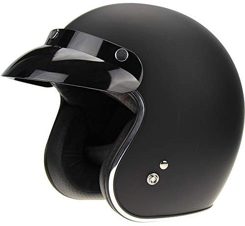 ViPER RS05 Open Face Motorcycle Motorbike Helmets Electric Bike & Road Bike Legal ECE Approved Scooter Touring Moped Crash Jet Helmet Protection Wear for Men Women (Matt Black,L)
