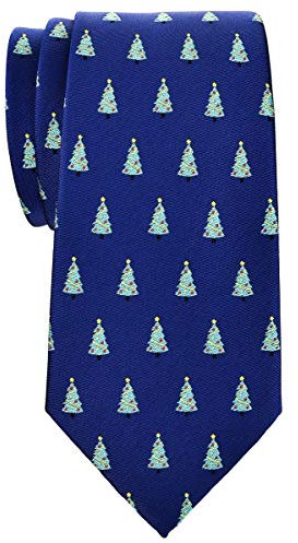 Retreez Herren-Krawatte mit Weihnachtsmotiv, Mikrofaser, 8 cm - Blau - Einheitsgröße