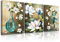 Piy Painting Impression sur Toile de La Fortune Vient avec des Fleurs épanouies, Tableau Orchidée sur Toile Prêt Suspendu Peinture pour Déco Art Murale Salle de Bain Cadeau Anniversaire 3x 30x40cm