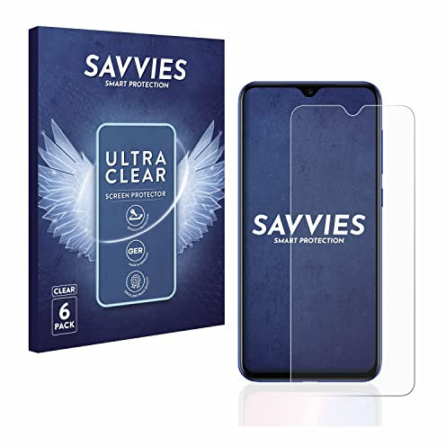 savvies Protector Pantalla para Xiaomi Mi 9 SE (6 Unidades) Película Ultra Transparente