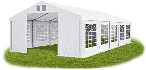 Das Company Tendone per Feste Bianco 5x10m Impermeabile 560 g/m2 PVC Telone Costruzione Summer - Tenda Esterno, Tenda da Esterno Impermeabile, Tenda Giardino Esterno, Tenda Impermeabile - Tendone