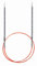 Addi 63427 addiNovel Rundstricknadeln, quadratisch, 100 cm x 3,25 mm, Metall, rot, 100cm 3.25mm
