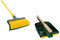 Krallenbesen Set 40 cm Holz mit Teleskopstiel gebogenen Borsten mit Kehrgarnitur Gartenbesen Straßenbesen Kehrbesen (Besen + Kehrschaufel Set Langstiel, 40 cm)