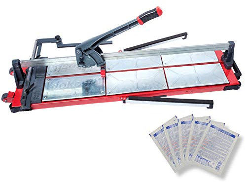 JOKOSIT® Fliesenschneider PROFI-CUT 900 mm – Profi Fliesenschneidmaschine mit Hartmetall-Schneidrädchen – inkl. 5x DEWEPRO SingleScrubs Reinigungstücher
