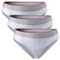 DANISH ENDURANCE Damen Slip aus Bio-Baumwolle, 3 Pack, Schwarz, Unterhose Bikini-Schnitt (Grau, Small)