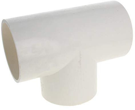 MroMax Raccord de tuyau en PVC en forme de T 75 mm - Blanc