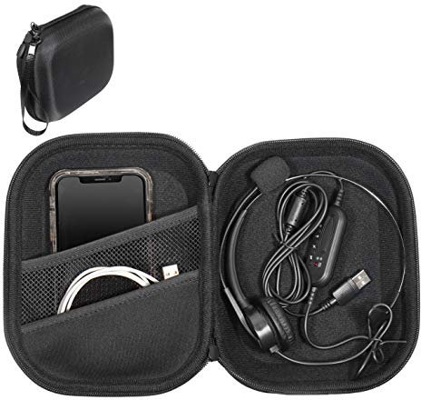getgear Headset-Hülle für Jabra Biz 1500, Evolve 65, 40 UC; Plantronics Voyager 104, Blackwire C5220, C3220, C225, auch für Mpow Pro, M5, M5 Pro, HC5, V5.0, TaoTronics, Yamaha Wireless Headset
