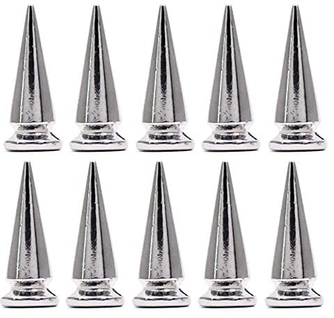 40 Pcs Large Metal Big Tree Spikes Copper Bullet Rivet Metal Studs Punk Rivets for DIY Leather Craft Bag, Shoe, Leather Clothes