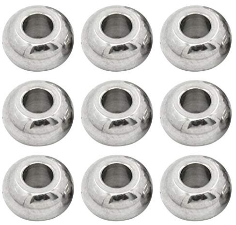 MAGICLULU 100 Stk Abstandshalter Für Halskettenanhänger Perlen Abstandshalter Perlen Für Armbänder Halskette Abstandsperlen Perlenarmbänder Charm-perlen Aus Metall Bettelarmband Eben Rabatt