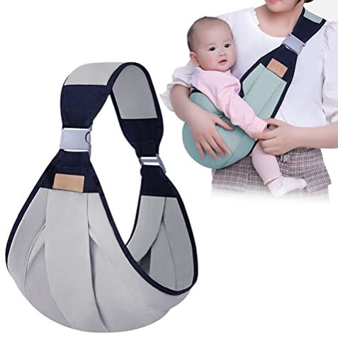 CaCaCook Babytragetuch Babytragetuch Neugeborene verstellbare 3D-Schlinge Schlinge Wickeln mit dicken Schultergurten Neugeborene Grau Leicht