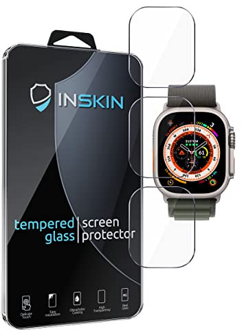 Inskin Tempered Glass Screen Protector, designed for Apple Watch Ultra 49mm [2022] - 3 Pack.