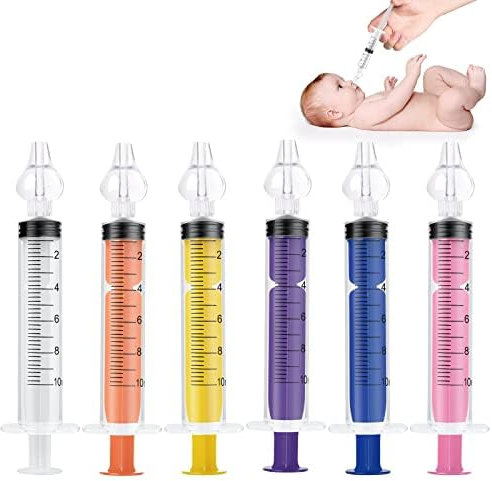 Vicloon Baby Nasendusche,6PCS Nasenspüler für Babys,10ml Wiederverwendbare Nasenreiniger,Tragbares Säuglings-Nasenreinigungsspülgerät, Bunt Nasenspüler…