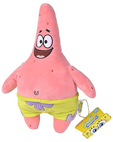 Simba 109491001 - Sponge Bob Plüsch Patrick, 35cm Plüschfigur, ab den ersten Lebensmonaten geeignet