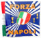 NARAMAKI® Napoli Bandiera da 60cm Forza Napoli - Campionato di Calcio - Gadget Tifosi