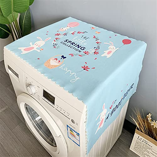 Lukery Cubierta de Polvo Refrigerador Multiusos de Guardapolvo Superior del Refrigerador Protector Fundas para Secadora y Lavadora (60x170cm,Globo Pascua)