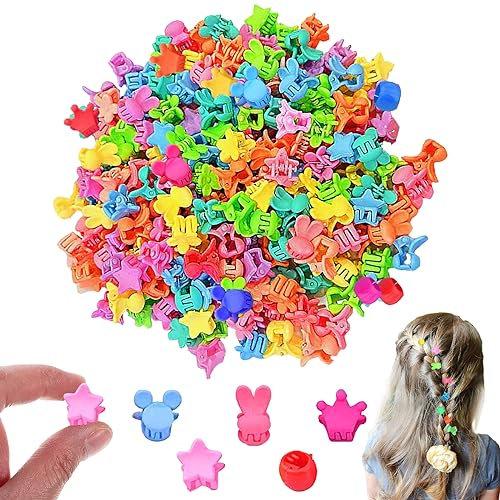 50 Stück Mini Haar Klammer, Mini Haarklammern für Mädchen, Haarspangen Kinder, Bunt Mini Haarclips, Kleine Haarklammern, Haarschmuck Mädchen, Perlen Clip für Kinder Mädchen Frauen Zubehör