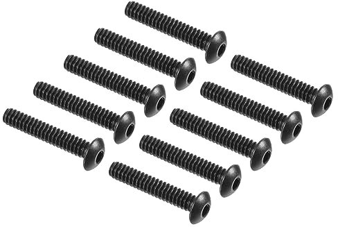 QUARKZMAN Bouton Tête Hex Douille Bouchon Vis x 21pcs Métal Hex Douille Bouchon Vis Boulons pour Maison, Bureau, Machinerie Industrie, Réparation, [Noir, #6-32 x 3/4 UNC]