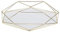Goldenes Spiegeltablett aus Goldenem Metall, Dekoratives Schmucktablett Für Parfüm, Schmuck, Kosmetika, Make-up, Zeitschriften Und Mehr, Spiegeltablett Für Parfüm, Kommode, Badezimmer(Gold)
