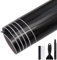 GRTHTATI 300cm x 30cm Glanz Schwarz Auto Folie Autofolie Blasenfrei mit Luftkanälen Klebefolie Auto Außen Wrapping Folie Innenraum für Motorrad, Bike, DIY (Glanz Schwarz, 150cm x 30cm)